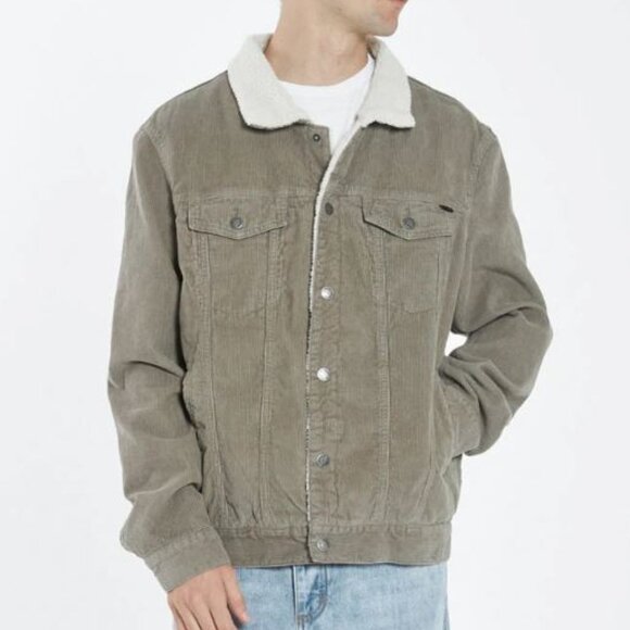 Thrills Other - NWTs Thrills Sherpa Wanderer Jacket Corduroy Denim Jacket Pewter